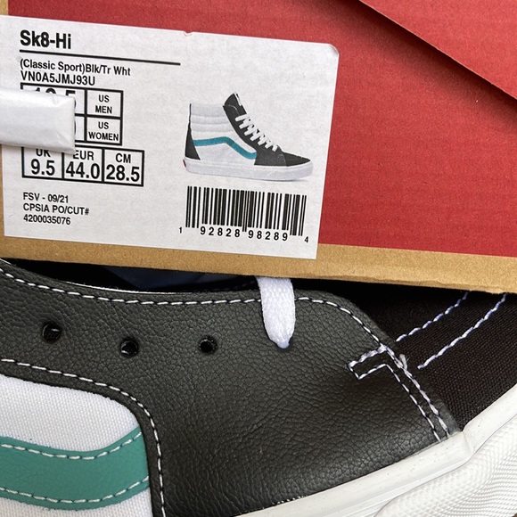 Vans Sk8-Hi Classic Sport Black/True White Leather WMNS sneakers - Picture 16 of 16